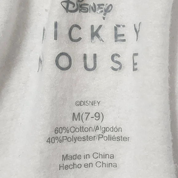 Disney Mickey Mouse Happiness Star Fleece Sweatpants sz M white - Picture 7 of 11